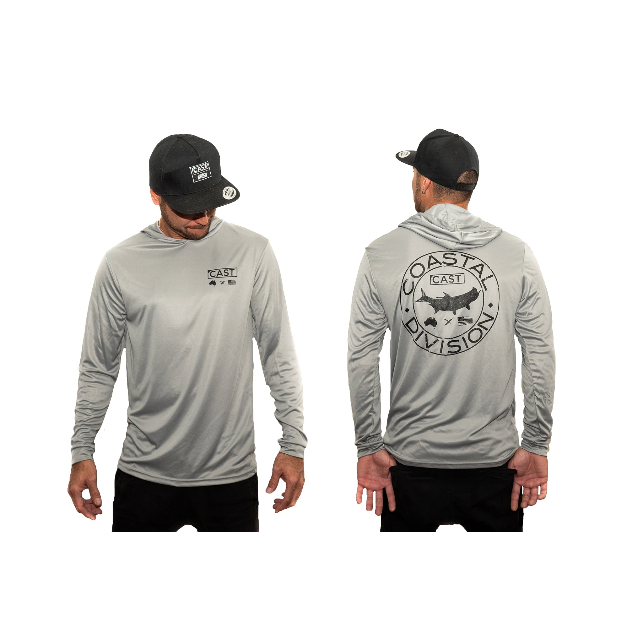 Cast Fishing Co Lightweight HOODED Performance Shirt - Coastal Division